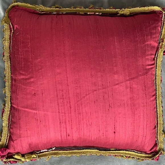 Exquisite Antique Needlepointed Pillow - Picture 5 of 5